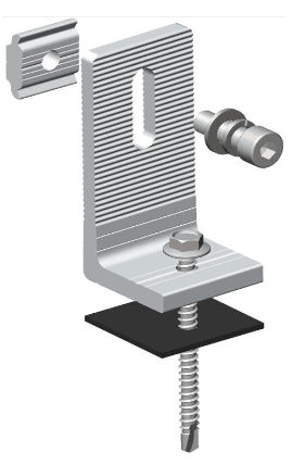 Aluminium L-Foot 35mm + Self Tapping Screw